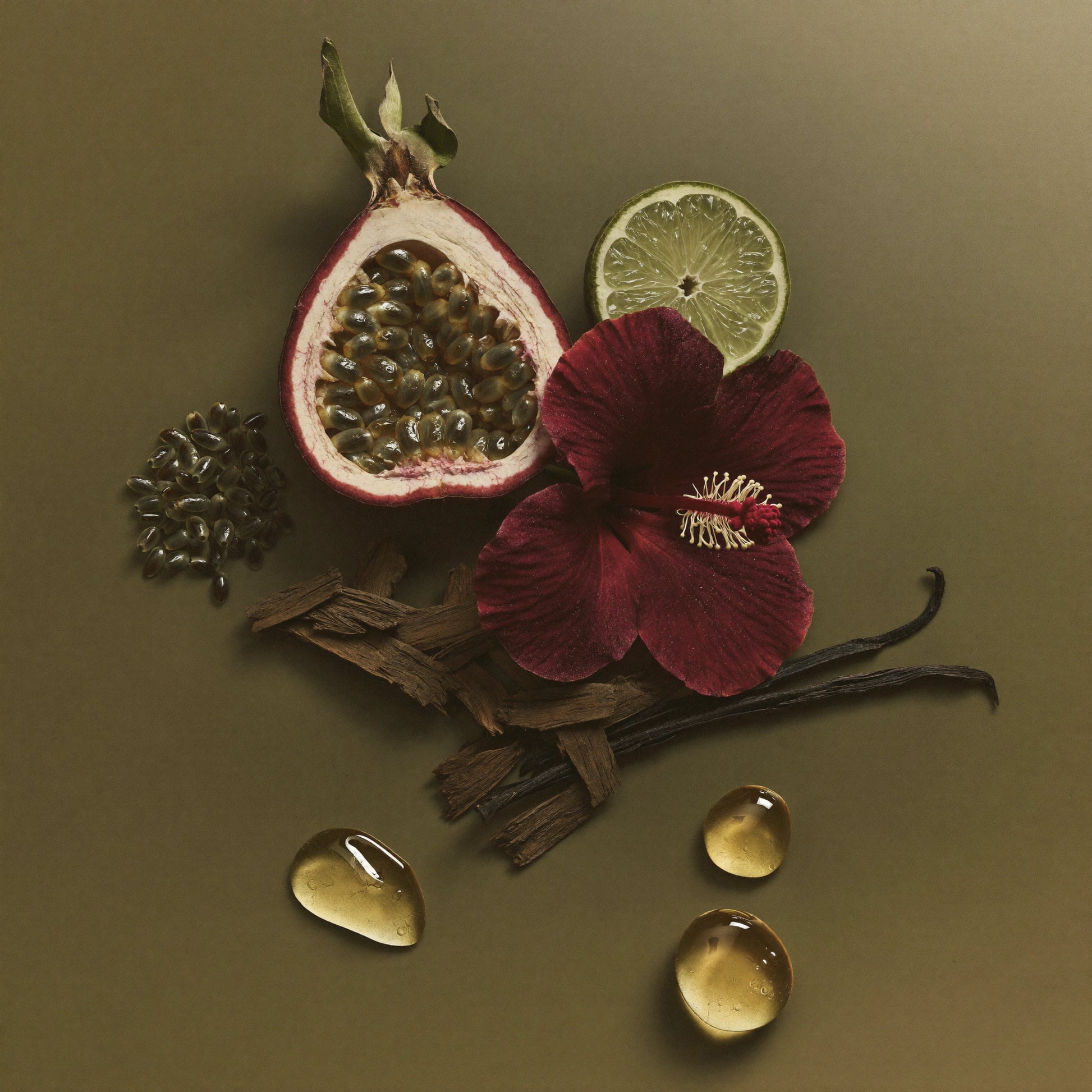 Unisex Duftzwilling Maracuja, Ingredienzien Bild mit Maracuja, Bergamotte, Hibiskus, Rose, Oud und Vanille Amber, hohe Duftölkonzentration, Lúa Fragrances